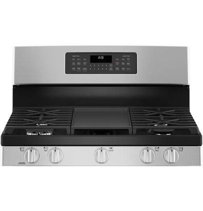 GE APPLIANCES GE 30" Free-Standing Gas Double Oven Convection Range in Stainless Steel - JGBS86SPSS