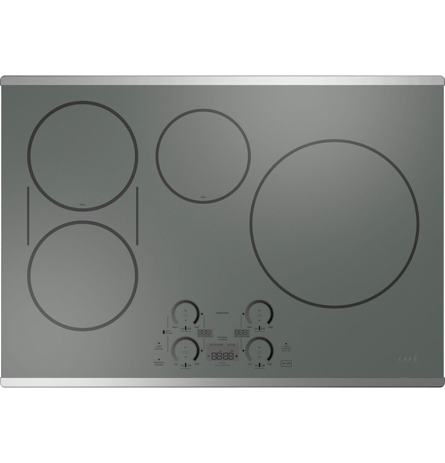 CAFE Series ENERGY STAR 30" Built-In Touch Control Induction Cooktop in Stainless Steel - CHP90302TSS