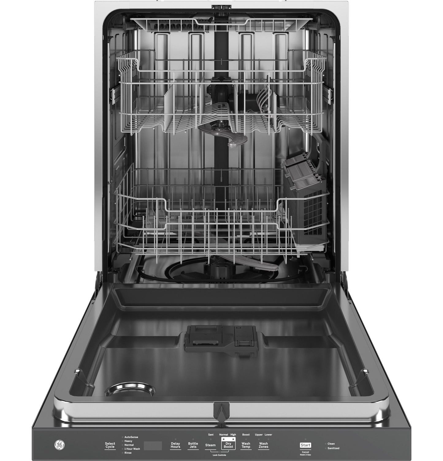 GE APPLIANCES GDP670SGVBB GEENERGY STARTop Control with in Stainless Steel Interior Dishwasher with Sanitize Cycle Black - GDP670SGVBB