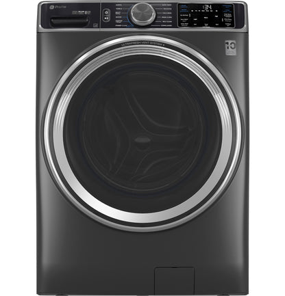 GE APPLIANCES GE Profile 5.5 cu. ft. Capacity Smart Front Load Steam Washer with UltraFresh Vent System+ and Smart Wash & Smart Rinse Gray - PFW955SPWDS