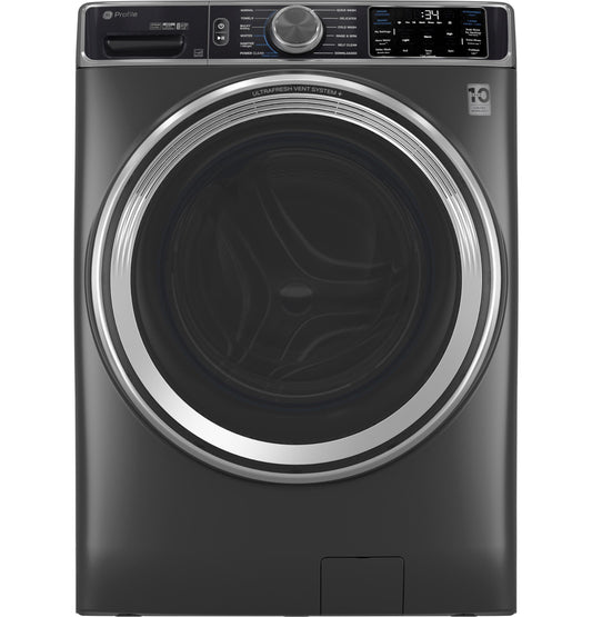 GE APPLIANCES GE Profile 5.5 cu. ft. Capacity Smart Front Load Steam Washer with UltraFresh Vent System+ and Smart Wash & Smart Rinse Gray - PFW955SPWDS