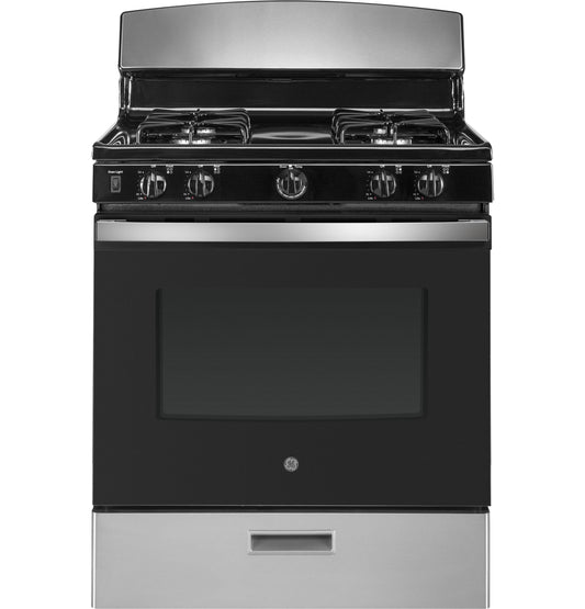 GE APPLIANCES JGBS30RETSS GE® 30" Free-Standing Gas Range in Stainless Steel - JGBS30RETSS