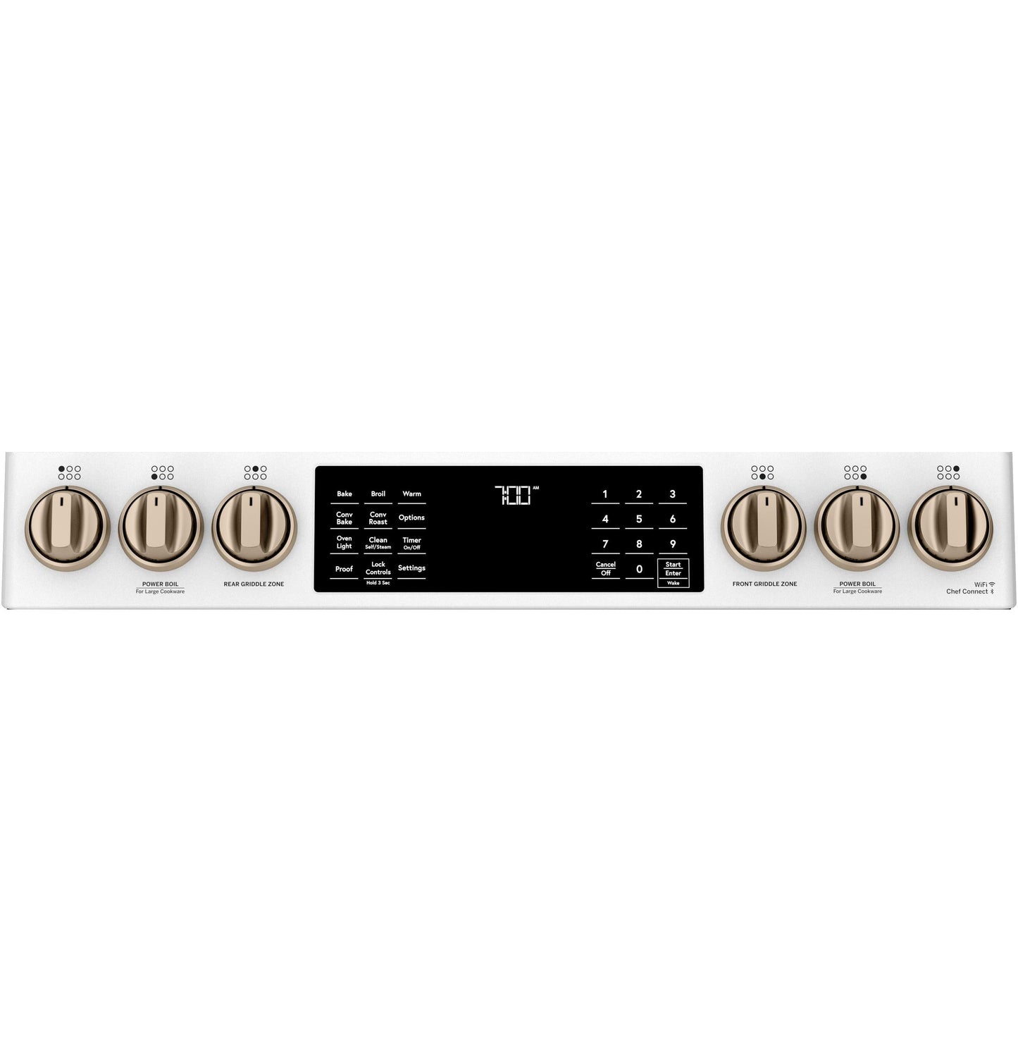 CAFE 30" Smart Slide-In, Front-Control, Gas Range with Convection Oven White - CGS700P4MW2