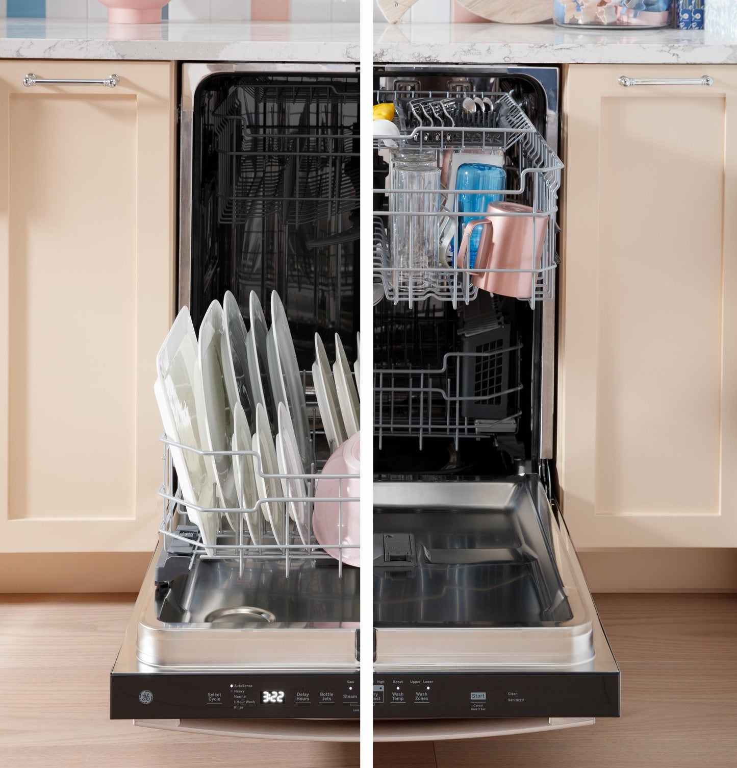 GE APPLIANCES GDP670SGVBB GEENERGY STARTop Control with in Stainless Steel Interior Dishwasher with Sanitize Cycle Black - GDP670SGVBB