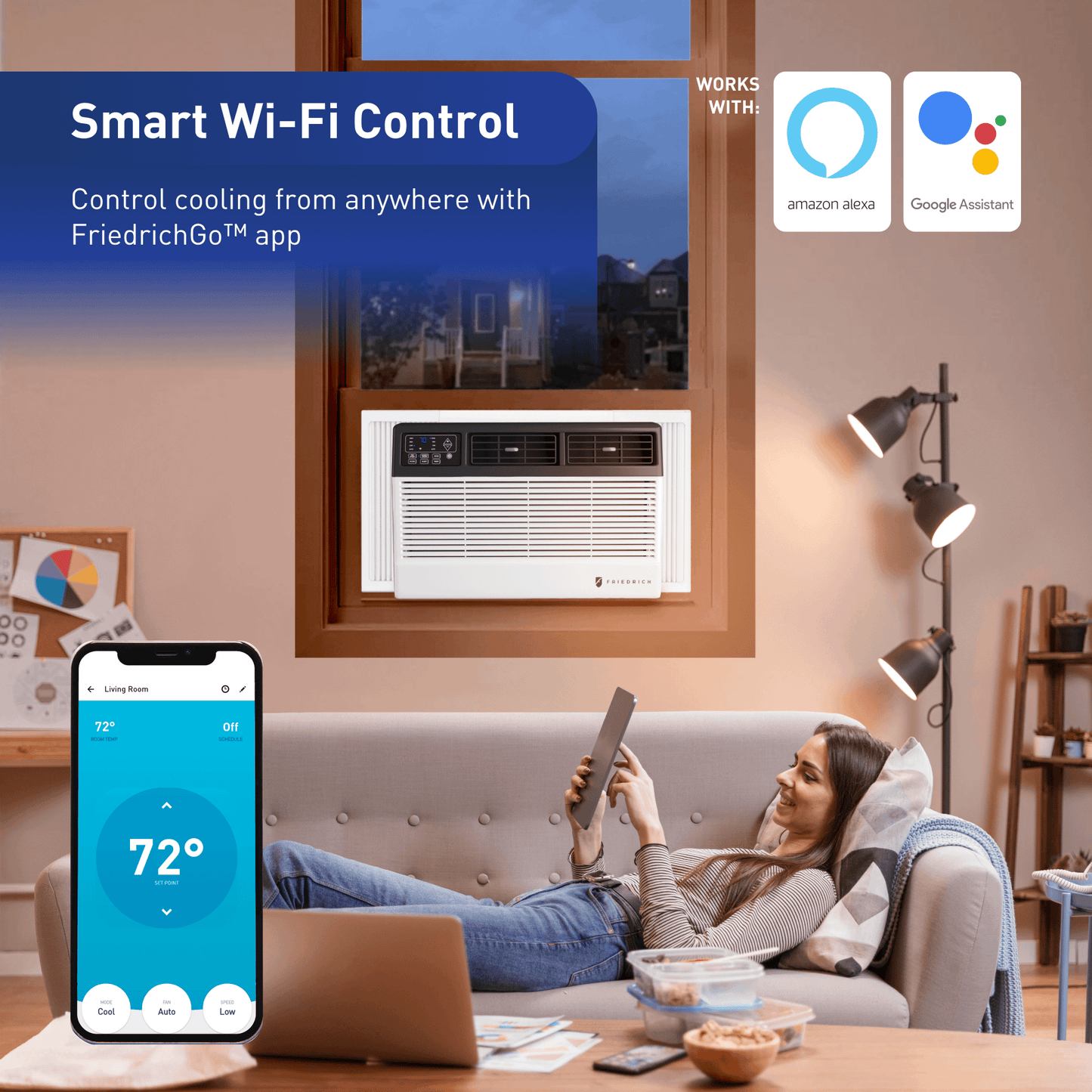 FRIEDRICH CCW06B10C Friedrich Chill Premier 6,000 BTU 115V Smart Window/Wall Air Conditioner - Cool Only