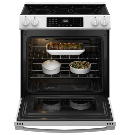 GE APPLIANCES GRS600AVWW GE® ENERGY STAR® 30" Slide-In Electric Convection Range with No Preheat Air Fry and EasyWash™ Oven Tray White - GRS600AVWW