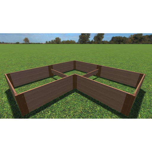 Frame It All | Tool-Free Arrowhead Straight Corner Raised Garden Bed 8' X 8' X 22" - Classic Sienna - 800004001