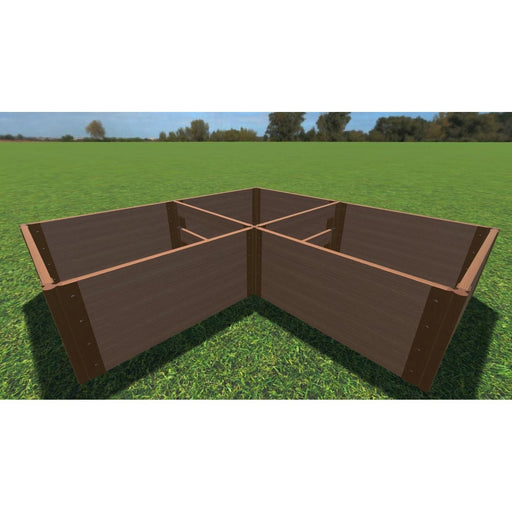 Frame It All | Tool-Free Arrowhead Straight Corner Raised Garden Bed 8' X 8' X 22" - Classic Sienna - 800004001