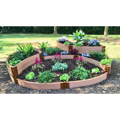 Frame It All | Tool-Free Circle Quadruple Raised Garden Bed 10' X 10' X 22" - Classic Sienna - 800001041