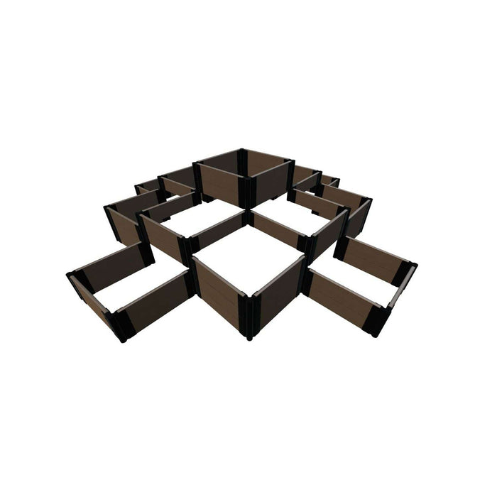 Frame It All | Tool-Free Machu Pichu Raised Garden Bed 10' X 10' Uptown Brown - 1" Profile - 200001452