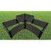 Frame It All | Tool-Free Teardrop Curved Corner Raised Garden Bed 2-Tier 8' X 8' X 22" - Weathered Wood - 1" Profile - 800004007