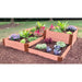 Frame It All | Tool-Free Terraced Square Raised Garden Bed 4-Tier Terrace 8' X 8' X 22" Uptown Brown - 1" Profile - 800001098