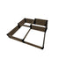 Frame It All | Tool-Free Terraced Square Raised Garden Bed 4-Tier Terrace 8' X 8' X 22" Uptown Brown - 1" Profile - 800001098