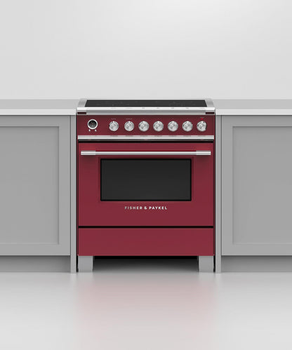 FISHER & PAYKEL OR30SCI6R1 30" Series 9 Classic 4 Zone Induction Self-Cleaning Range Red - OR30SCI6R1