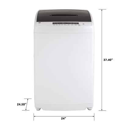 GE APPLIANCES GNW128SSMWW GE® Space-Saving 2.8 cu. ft. Capacity Stationary Washer with in Stainless Steel Basket White - GNW128SSMWW