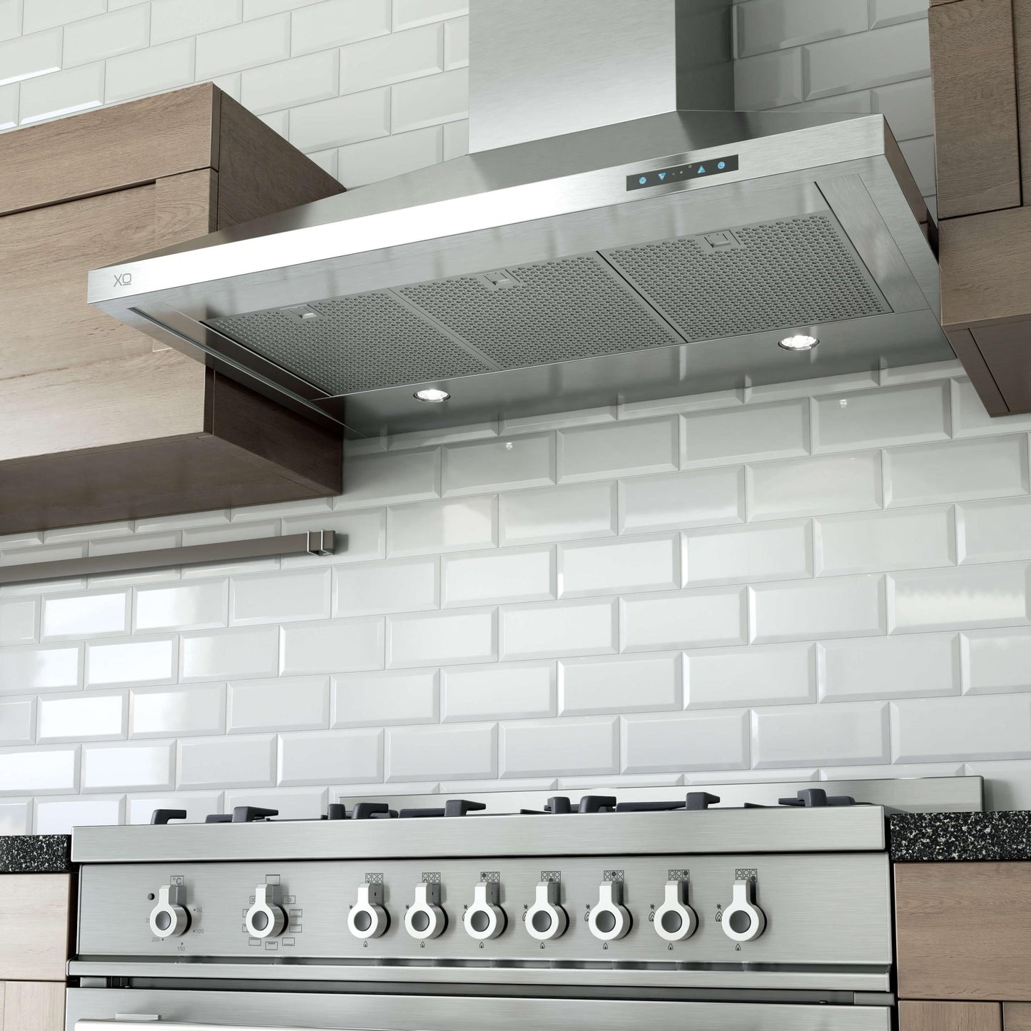XO APPLIANCE XOV36KSE 36" 1000 CFM Italian Made Wall Chimney Range Hood in Stainless Steel - XOV36KSE