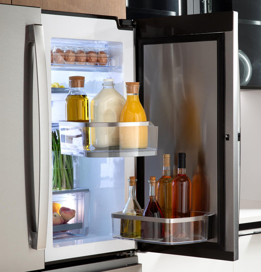 GE APPLIANCES PJD23BYWFS GE Profile™ ENERGY STAR® 23.3 Cu. Ft. Smart Counter-Depth Fingerprint Resistant 4-Door French-Door Refrigerator with Door In Door in Stainless Steel - PJD23BYWFS