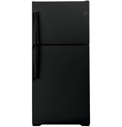 GE APPLIANCES GE 19.2 Cu. Ft. Top-Freezer Refrigerator Black - GTE19JTNRBB