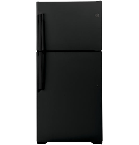 GE APPLIANCES GE 19.2 Cu. Ft. Top-Freezer Refrigerator Black - GTE19JTNRBB