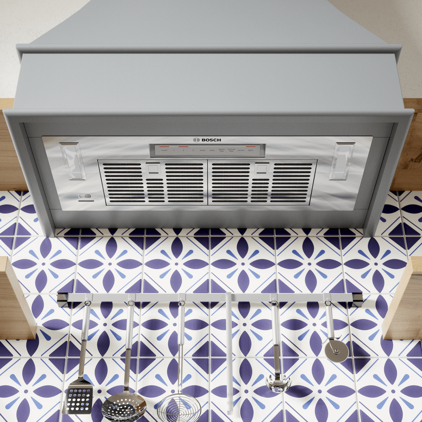 BOSCH HUI80553UC 800 Series, canopy cooker hood in Stainless Steel