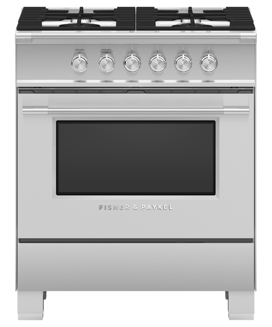FISHER & PAYKEL OR30SCG4X1 30" Series 7 Classic 4 Burner Gas Range in Stainless Steel - OR30SCG4X1