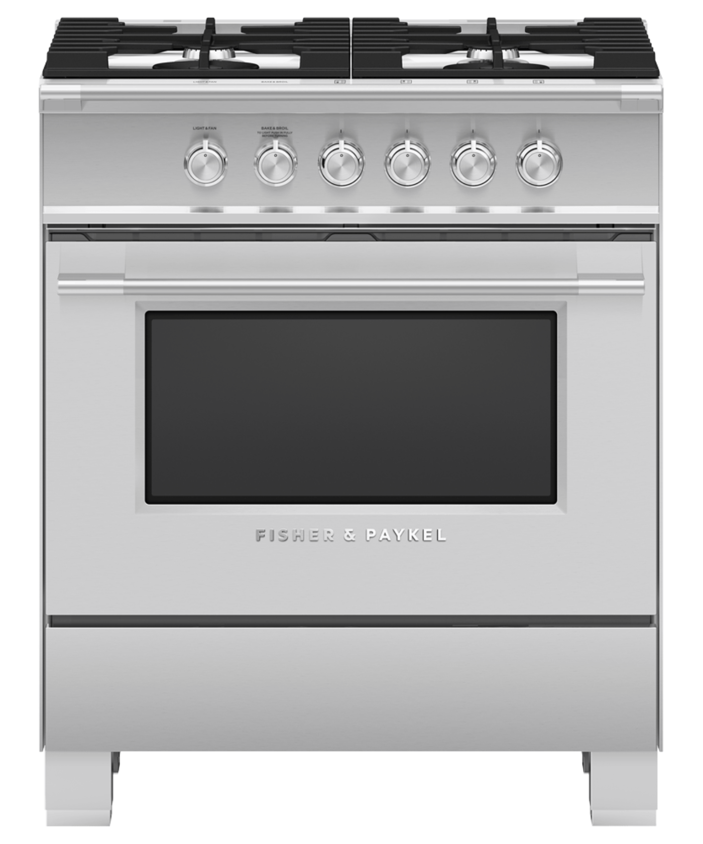 FISHER & PAYKEL OR30SCG4X1 30" Series 7 Classic 4 Burner Gas Range in Stainless Steel - OR30SCG4X1