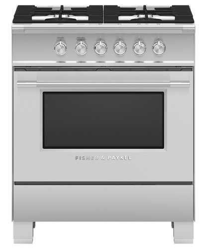 FISHER & PAYKEL OR30SCG4X1 30" Series 7 Classic 4 Burner Gas Range in Stainless Steel - OR30SCG4X1
