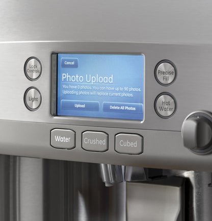 CAFE CYE22UP2MS1 CAFé™ ENERGY STAR® 22.1 Cu. Ft. Smart Counter-Depth French-Door Refrigerator with Keurig® K-Cup® Brewing System in Stainless Steel - CYE22UP2MS1