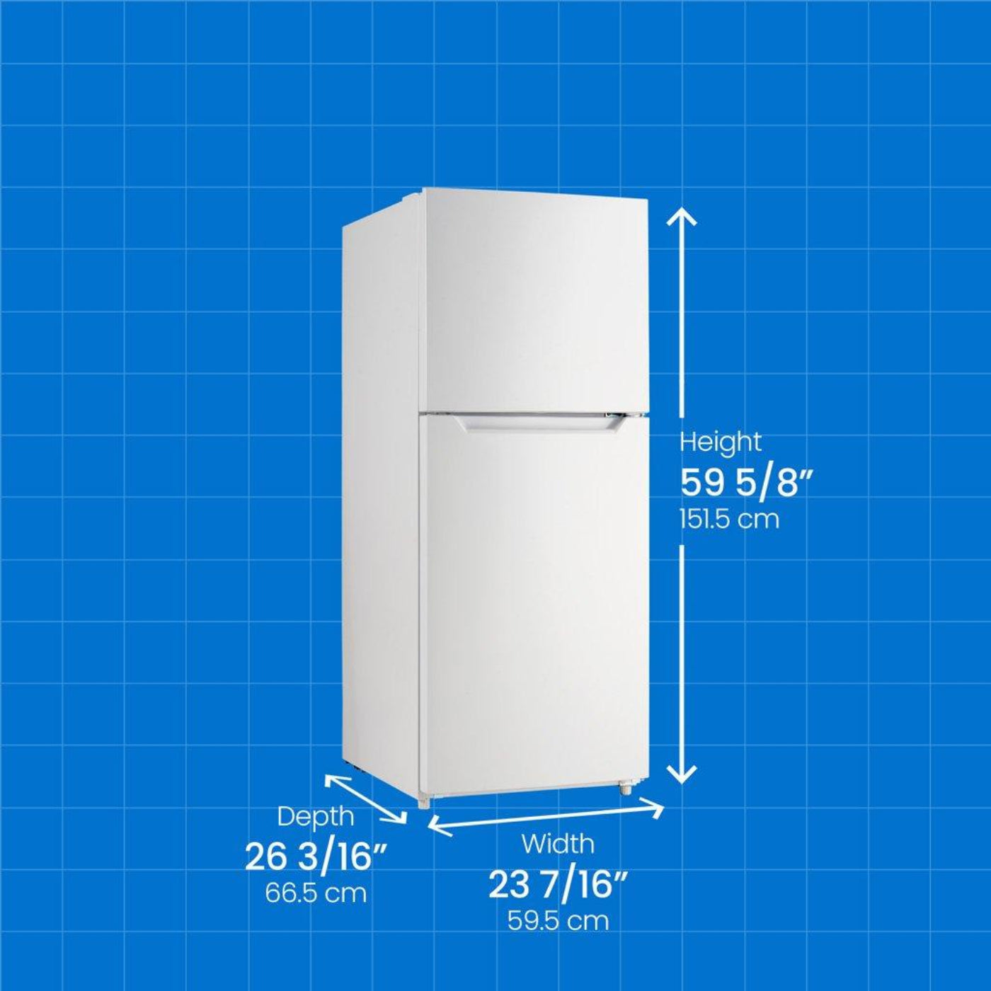 DANBY Danby 10.1 cu. ft. Top Mount Apartment Size Fridge in White - DFF101B1WDB