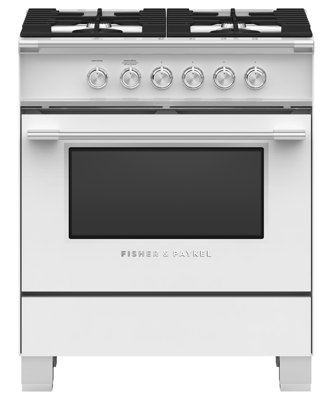 FISHER & PAYKEL OR30SCG4W1 30" Series 7 Classic 4 Burner Gas Range White - OR30SCG4W1