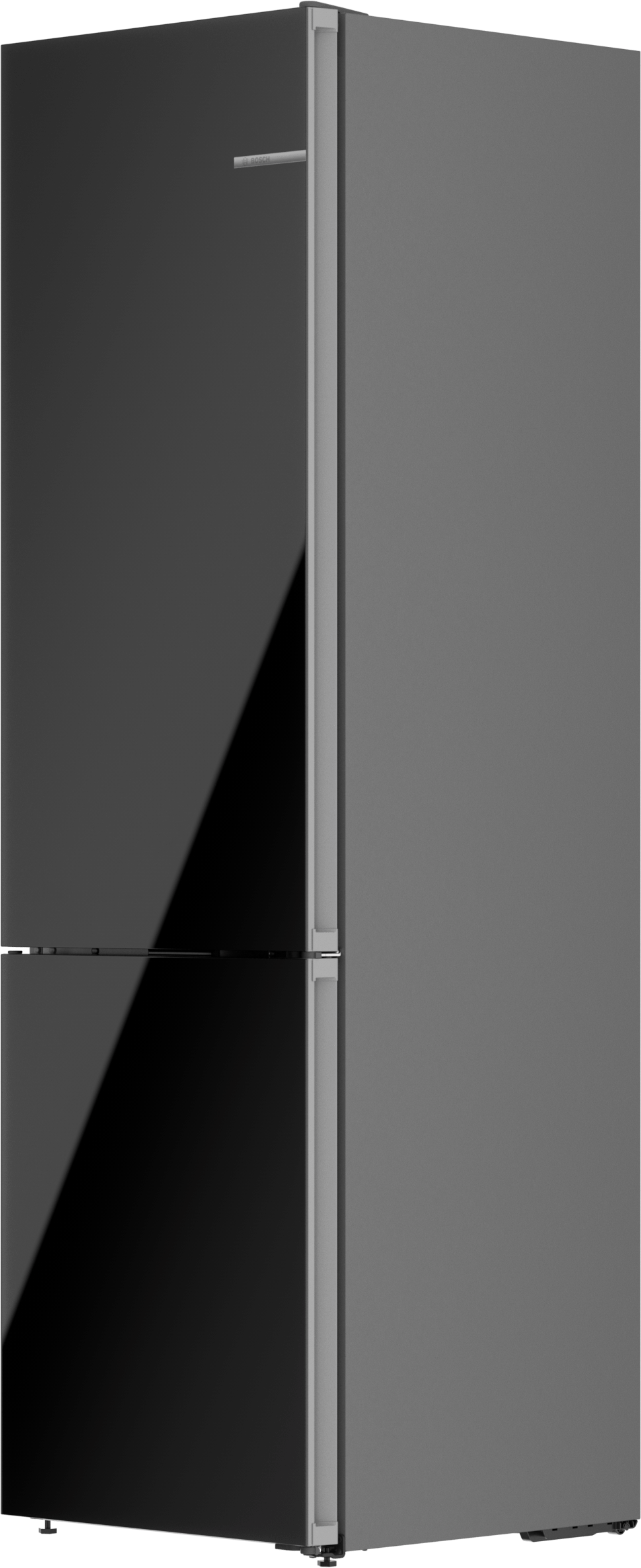 BOSCH B24CB80ESB 800 Series, free-standing fridge-freezer with freezer at bottom, glass door, 24'', Black, Total No Frost Black - B24CB80ESB
