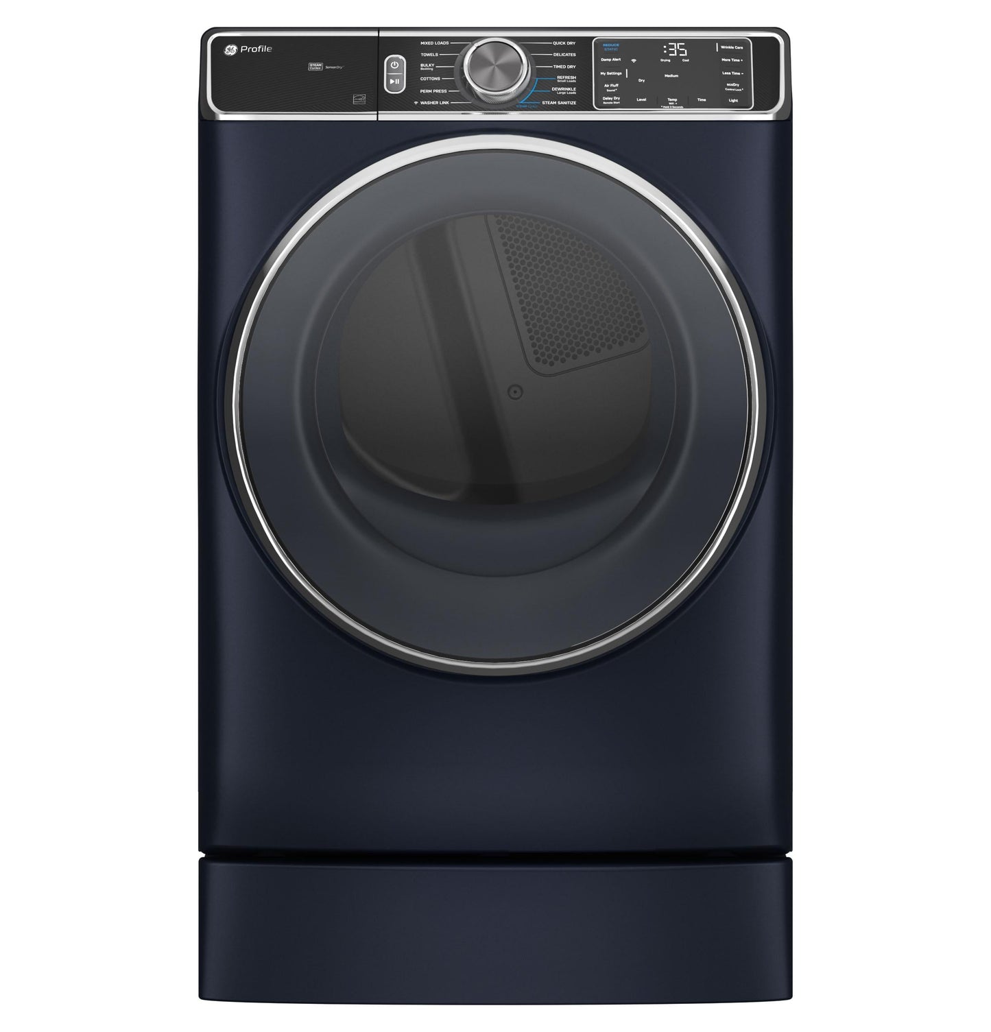 GE APPLIANCES PFD87GSPVRS GE Profile™ 7.8 cu. ft. Capacity Smart Front Load Gas Dryer with Steam and Sanitize Cycle Blue - PFD87GSPVRS