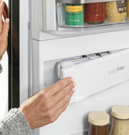GE APPLIANCES PVD28BYNFS GE Profile™ ENERGY STAR® 27.9 Cu. Ft. Smart Fingerprint Resistant 4-Door French-Door Refrigerator with Door In Door in Stainless Steel - PVD28BYNFS