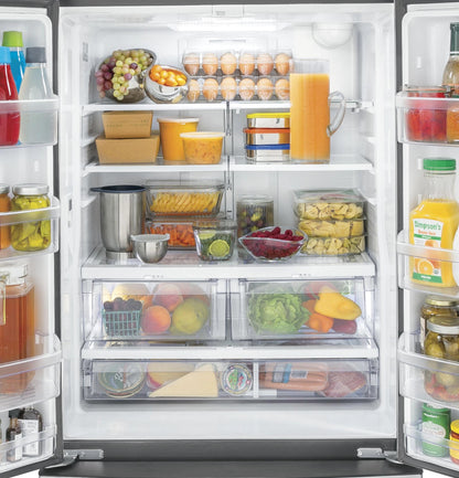 GE APPLIANCES GWE19JYLFS GE ENERGY STAR 18.6 Cu. Ft. Counter-Depth French-Door Refrigerator in Stainless Steel - GWE19JYLFS