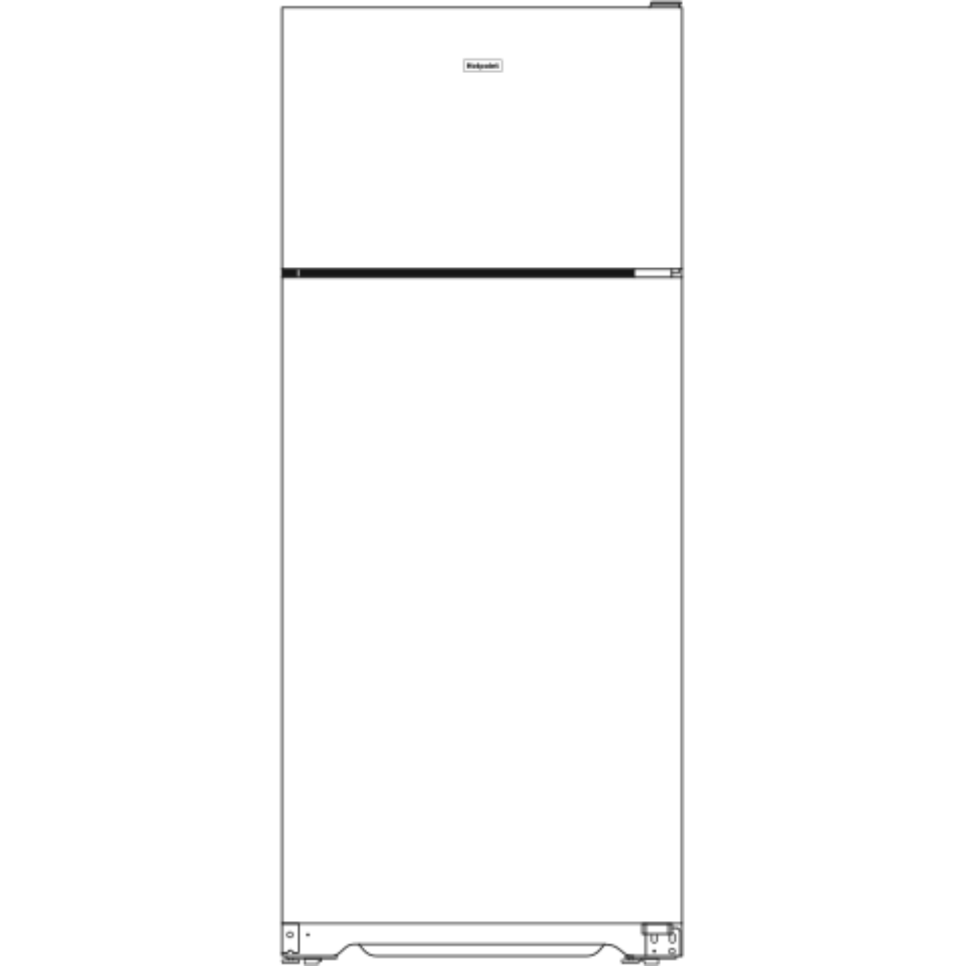 HOTPOINT Hotpoint 15.6 Cu. Ft. Recessed Handle Top-Freezer Refrigerator Black - HPS16BTNRBB
