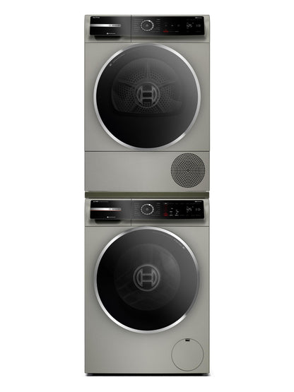 BOSCH WQB245AXUC 800 Series, heat pump dryer, Silver inox Silver