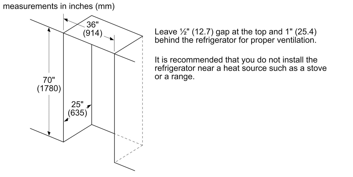 BOSCH B36CD50SNS 500 Series French Door Bottom Mount Refrigerator 36" Stainless steel (with anti-fingerprint), Total No Frost in Stainless Steel - B36CD50SNS