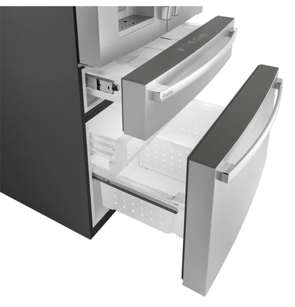 GE APPLIANCES PVD28BYNFS GE Profile™ ENERGY STAR® 27.9 Cu. Ft. Smart Fingerprint Resistant 4-Door French-Door Refrigerator with Door In Door in Stainless Steel - PVD28BYNFS