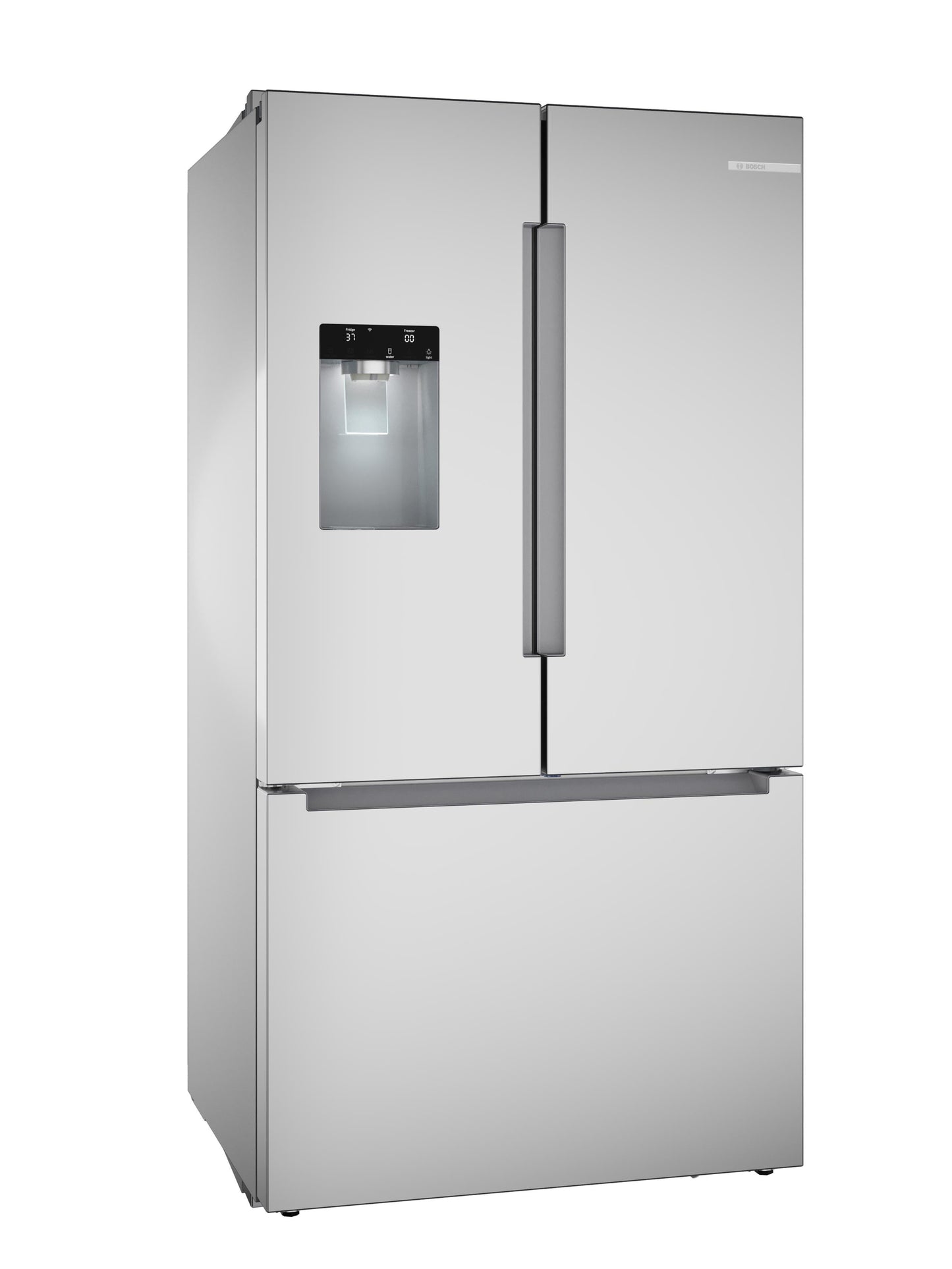 BOSCH B36FD10ENS 100 Series, French Door Bottom freezer, multi door, 36'', Brushed steel (with anti-fingerprint), Total No Frost in Stainless Steel - B36FD10ENS
