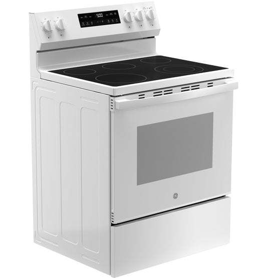 GE APPLIANCES 30" Free-Standing Electric Range with Crisp Mode White - GRF500PVWW