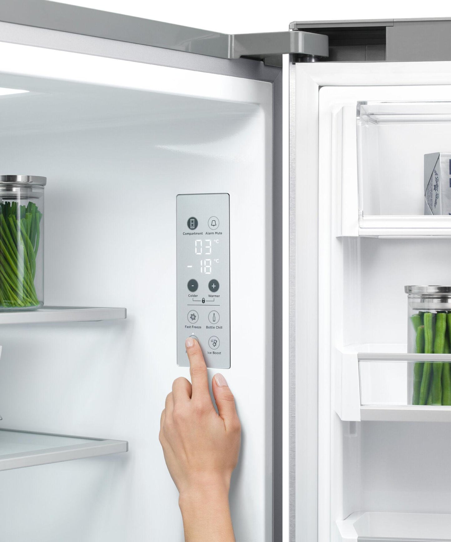 FISHER & PAYKEL RF203QDUVX1 18.9 cu ft Series 7 Quad Door Refrigerator Freezer in Stainless Steel - RF203QDUVX1