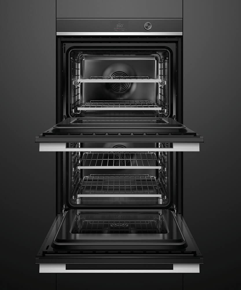 FISHER & PAYKEL OB30DDPTDX2 30" Series 9 Contemporary Self-Cleaning Double Oven in Stainless Steel - OB30DDPTDX2