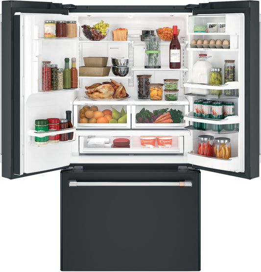 CAFE CYE22TP3MD1 CAFé™ ENERGY STAR® 22.1 Cu. Ft. Smart Counter-Depth French-Door Refrigerator with Hot Water Dispenser Black - CYE22TP3MD1
