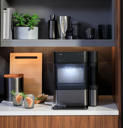 GE APPLIANCES GE Profile Opal 2.0 Nugget Ice Maker with Side Tank Black in Stainless Steel - XPIO13BCBT