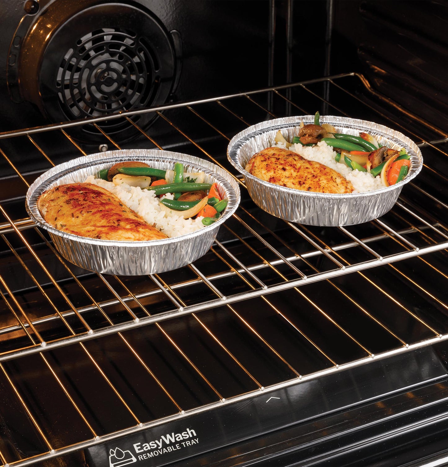 GE APPLIANCES GRS600AVWW GE® ENERGY STAR® 30" Slide-In Electric Convection Range with No Preheat Air Fry and EasyWash™ Oven Tray White - GRS600AVWW