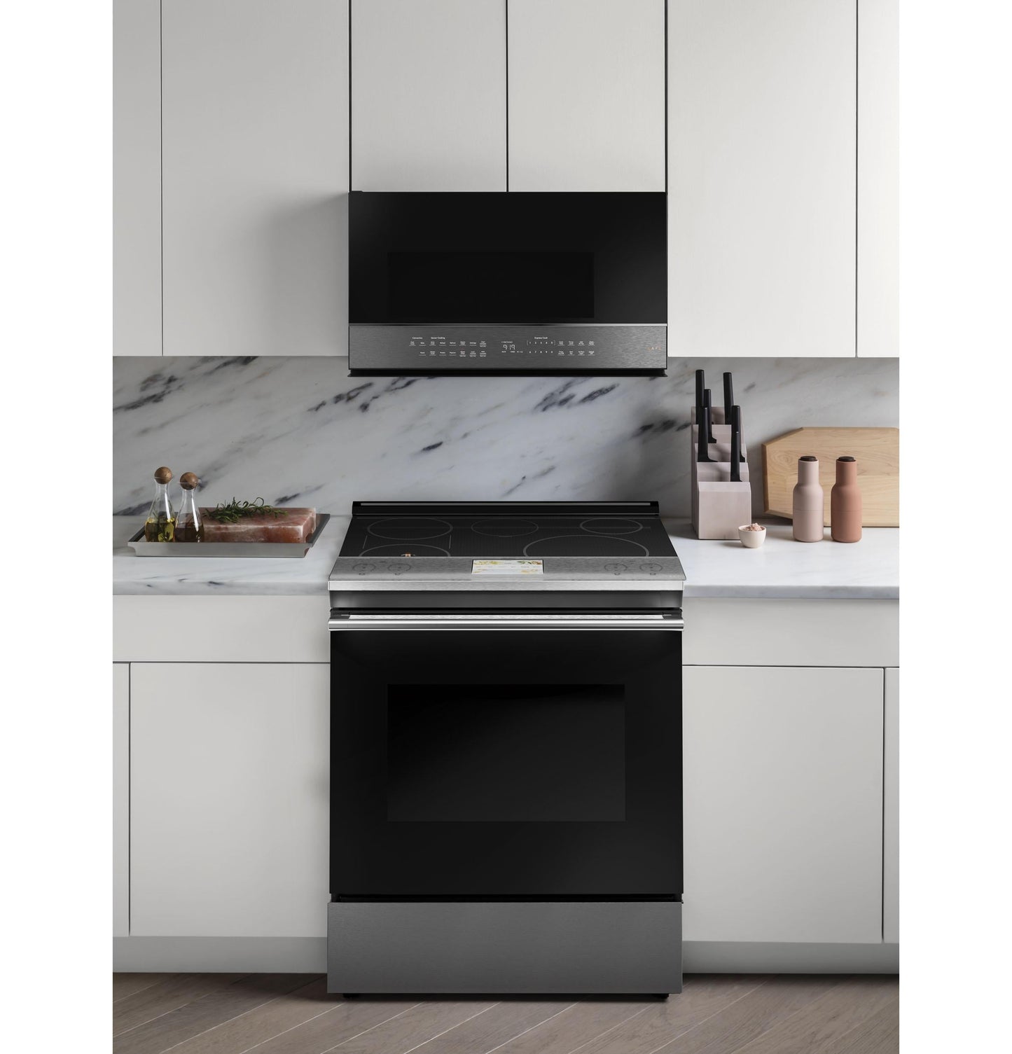 CAFE  2.1 Cu. Ft. Smart Over-the-Range Microwave Oven in Platinum Glass Gray - CVM721M2NS5