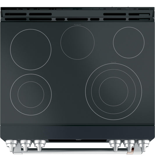CAFE CES700P3MD1 CAFé30" Smart Slide-In, Front-Control, Radiant and Convection Range Black - CES700P3MD1