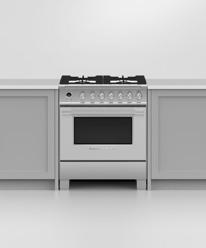 FISHER & PAYKEL OR30SCG6X1 30" Series 9 Classic 4 Burner Dual Fuel Self-Cleaning Range in Stainless Steel - OR30SCG6X1