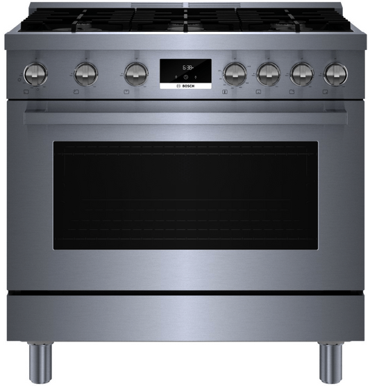 BOSCH HGS8655UC 800 Series 36'' inch Freestanding Gas Range In Stainless Steel - HGS8655UC