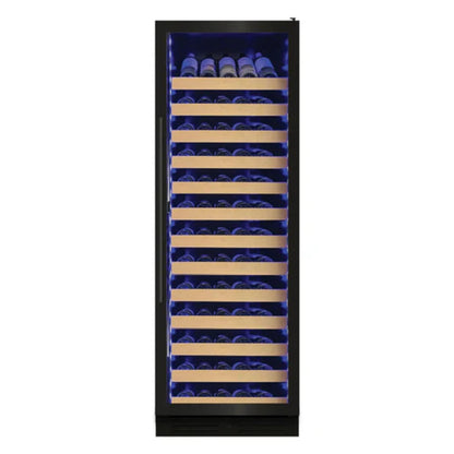 XO APPLIANCE XOU2470WGB Tall Single Zone Wine Cooler, Black Glass Black - XOU2470WGB